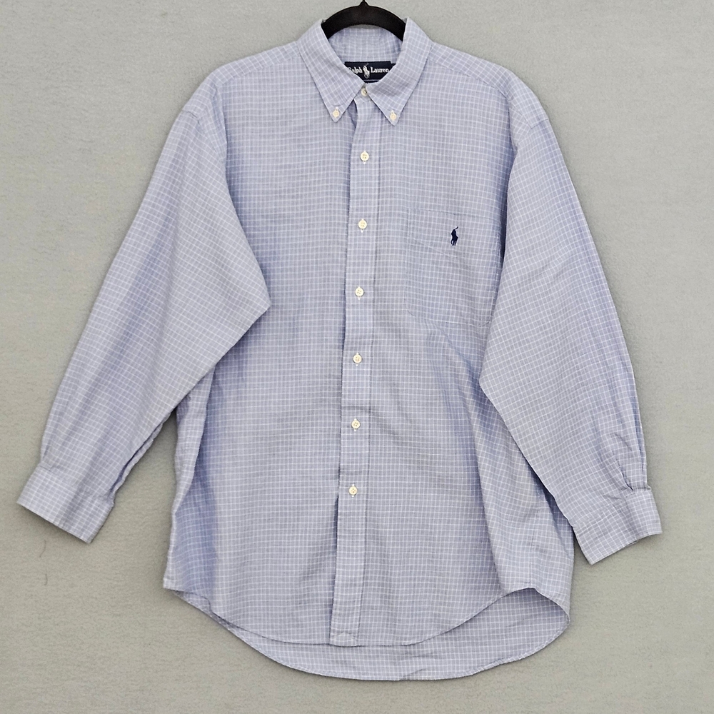Polo by Ralph Lauren Men's Blue Checkered Shirt 16 32/33